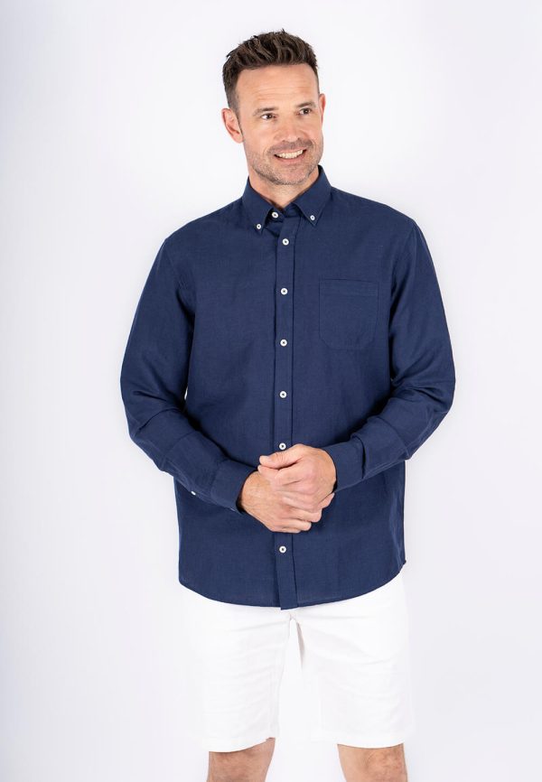 Pre End - Frey hørskjorte I navy