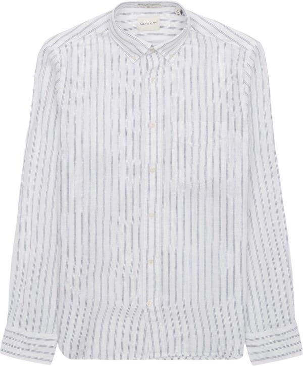 Reg Linen Stripe Skjorte