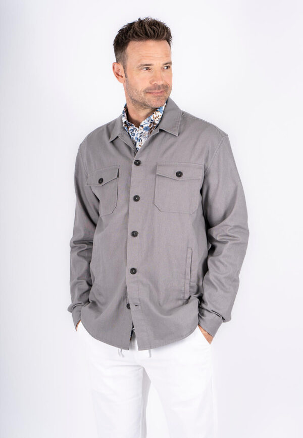 Pre End - Halton overshirt / hørskjorte I grå